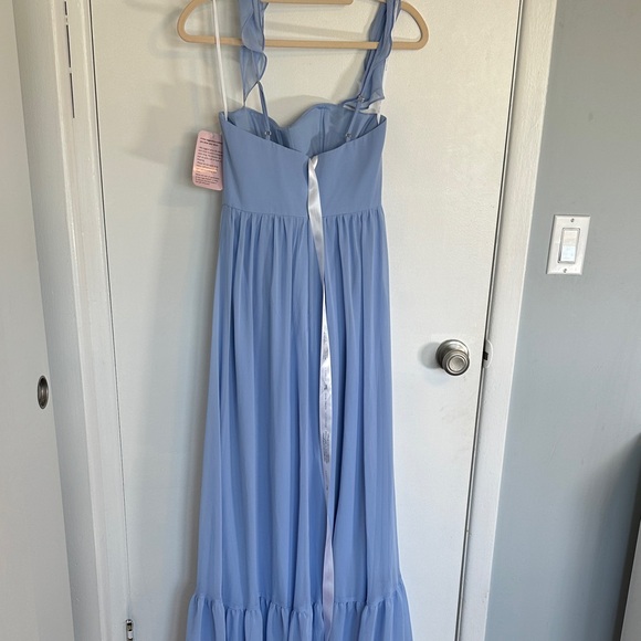 Alfred Sung Elegant Light Blue Maxi Dress NWT size 0 - Picture 8 of 9